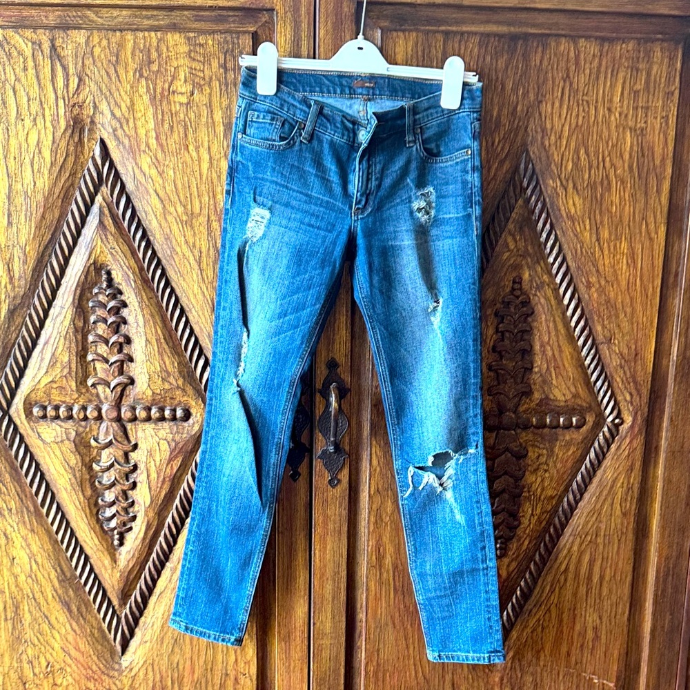 Edyson Blue Distressed Skinny Jeans